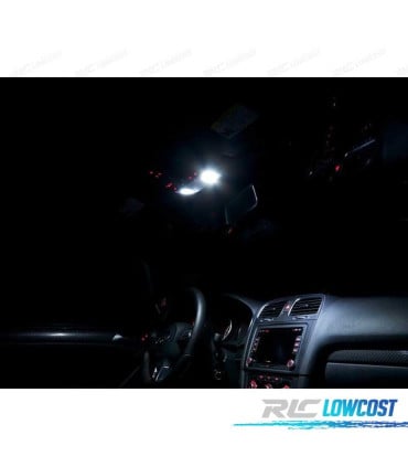 KIT 10 BOMBILLAS LED INTERIOR PARA VOLKSWAGEN VW GOLF 6 MK6 MKVI GTI 10-14