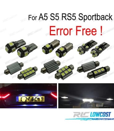 KIT 24 BOMBILLAS LED INTERIOR AUDI A5 S5 RS5 SPORTBACK 09-15