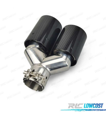 COLA ESCAPE DERECHA BMW LOOK M PERFORMANCE AZUL CARBONO