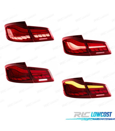 PILOTOS BMW F10 FULL LED DINAMICOS ROJO LIGHT BAR OLED