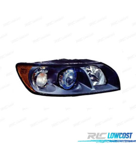 FARO DCH VOLVO S40 V50 04-07 FONDO NEGRO H7 + HB3