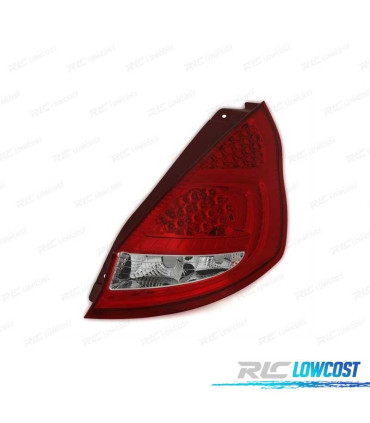 PILOTOS PARA FORD FIESTA MK7 08-12 LED ROJO CROMO