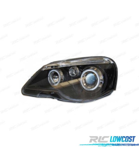 FAROS VOLKSWAGEN VW POLO 9N3 05-09 OJOS ANGEL FONDO NEGRO