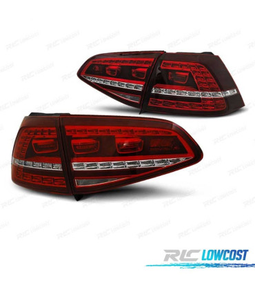 PILOTOS VOLKSWAGEN VW GOLF 7 12-17 LOOK GTI INTERMITENTE LED DINAMICO ROJO CLARO