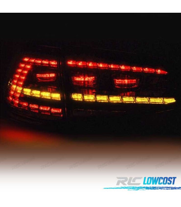 PILOTOS VOLKSWAGEN VW GOLF 7 12-17 LOOK GTI INTERMITENTE LED DINAMICO ROJO CLARO
