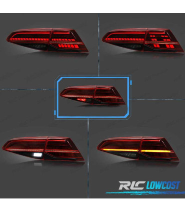 PILOTOS VOLKSWAGEN VW GOLF 7 7.5 12-20 LOOK 7.5 INTERMITENTE LED DINAMICO
