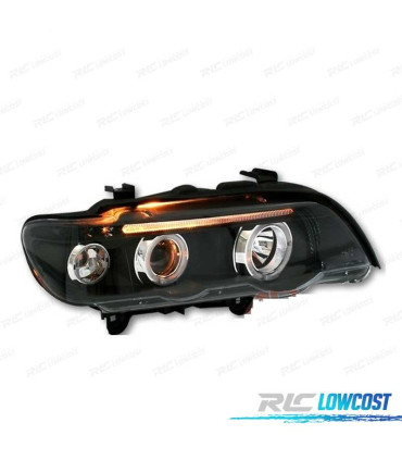 FAROS BMW X5 E53 99-03 FONDO NEGRO OJOS ANGEL