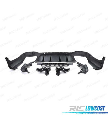 DIFUSOR MERCEDES GLC X253 15-18 LOOK AMG GLC63 PDC + COLAS ESCAPE NEGRO