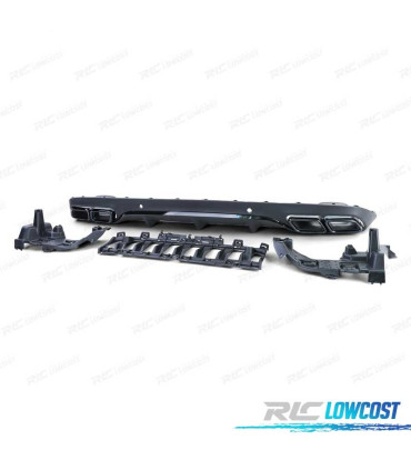 DIFUSOR MERCEDES CLASE C C205 COUPÉ 15-18 LOOK AMG PDC NEGRO + COLAS ESCAPE