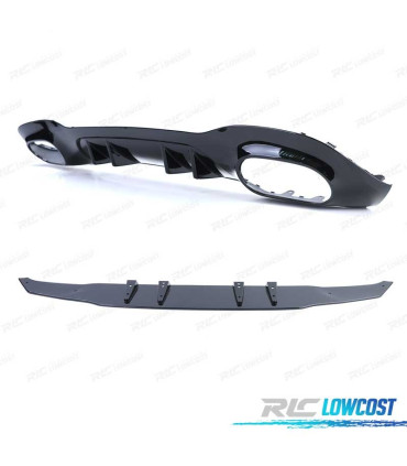 DIFUSOR MERCEDES CLASE A W177 18- LOOK AMG NEGRO BRILLO + COLAS ESCAPE