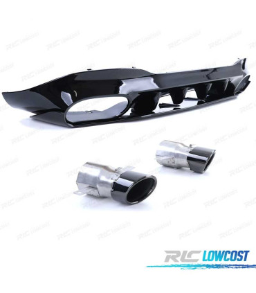 DIFUSOR MERCEDES CLA C118 19- AMG NEGRO BRILLO + COLAS ESCAPE