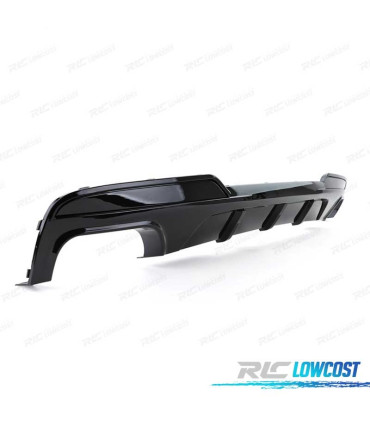 DIFUSOR BMW F10 F11 10-17 LOOK M PERFORMANCE NEGRO BRILLO + COLAS ESCAPE CROMO