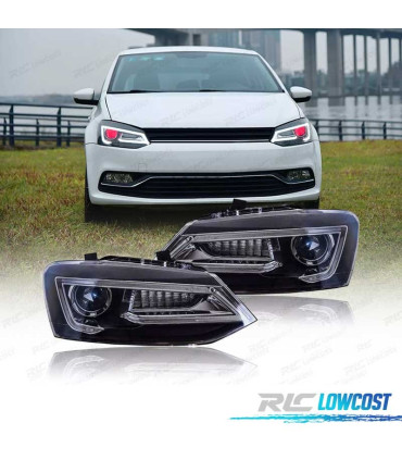 FAROS VOLKSWAGEN VW POLO 6R 09-17 LED LIGHT BAR DEVIL EYES
