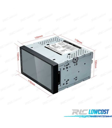 RADIO GPS ANDROID 9 UNIVERSAL 7" 2 DIN PANTALLA TÁCTIL