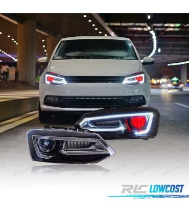 FAROS VOLKSWAGEN VW POLO 6R 09-17 LED LIGHT BAR DEVIL EYES