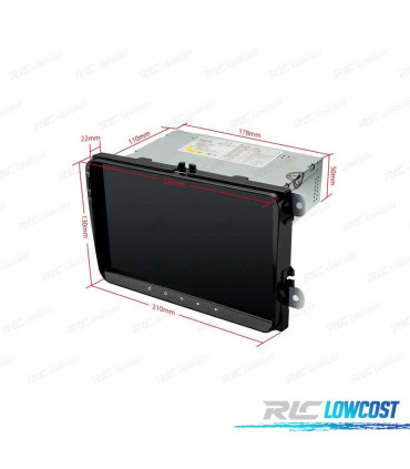 RADIO GPS ANDROID 12 PARA VOLKSWAGEN VW SKODA SEAT PANTALLA TACTIL