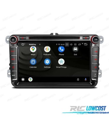 RADIO GPS ANDROID 11 PARA VOLKSWAGEN VW SEAT SKODA CARPLAY FULL RCA LCD TACTIL