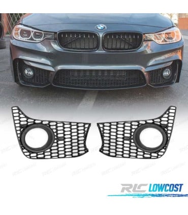 REJILLAS ANTINIEBLA BMW F30 F31 LOOK M3 NEGRO MATE