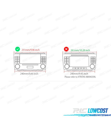 RADIO GPS ANDROID 11 PARA MERCEDES CLK A209 C209 02-09