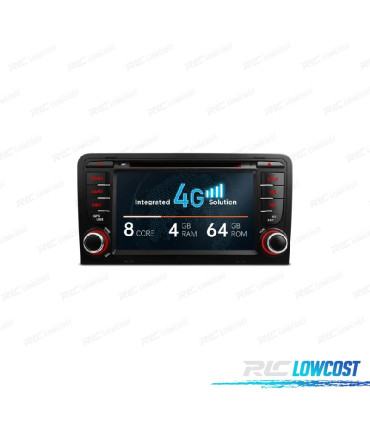 RADIO GPS ANDROID 12 AUDI A3 8P 8PA S3 RS3 03-12 DPS