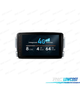 RADIO GPS ANDROID 13 PARA MERCEDES CLASE A C CLK G VITO VIANO