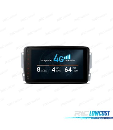RADIO GPS ANDROID 13 PARA MERCEDES CLASE A C CLK G VITO VIANO