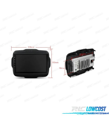 RADIO GPS ANDROID 14 PARA JEEP RENEGADE 15-20