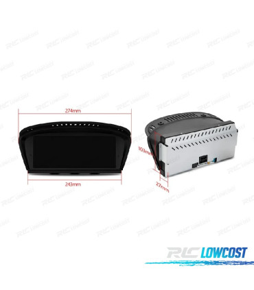 RADIO GPS ANDROID 12 PARA BMW SERIE 3 E90 E91 E92 E93 SERIE 5 E60 E61 E63 E64 05-08 CCC