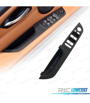MOLDURA BOTONERA DOBLE PANEL DE PUERTA BMW SERIE 3 E90 E91 NEGRO