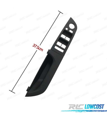MOLDURA BOTONERA DOBLE PANEL DE PUERTA BMW SERIE 3 E90 E91 NEGRO