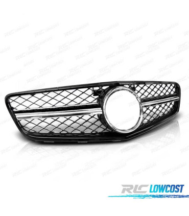 PARRILLA PARA MERCEDES W204 07-14 LOOK C63 NEGRO BRILLO CROMO