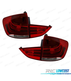 PILOTOS BMW X1 E84 09- LIGHT BAR ROJO CROMO