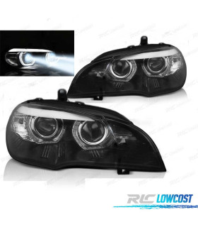 FAROS BMW X5 E70 07-13 OEM XENON OJOS ANGEL 3D LED NEGRO AFS