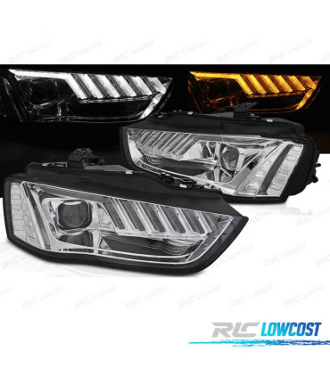 FAROS AUDI A4 B8 12-15 XENON + LED DINÁMICO CROMO