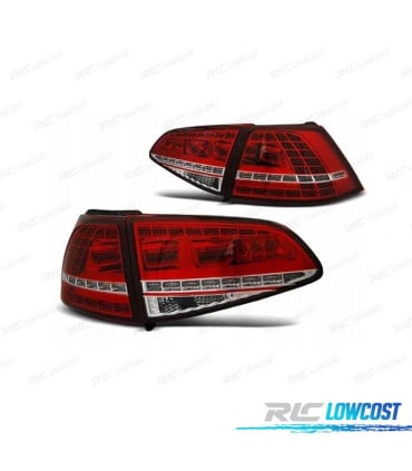 PILOTOS VOLKSWAGEN VW GOLF 7 12-17 DINÁMICO LED LOOK GTI ROJO BLANCO