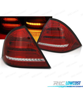 PILOTOS MERCEDES CLASE C W203 SEDÁN 04-07 DINÁMICO LED ROJO BLANCO
