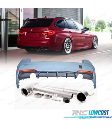PARAGOLPES TRASERO BMW F31 11-18 LOOK M PERFORMANCE + KIT ESCAPE