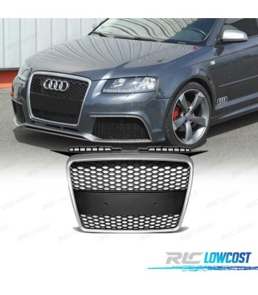 PARRILLA AUDI A3 05-08 NEGRO CROMO MATE