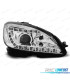 FAROS BIXENON MERCEDES CLASE C W204 07-11 LUZ DIURNA FONDO CROMO