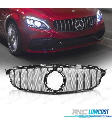 PARRILLA MERCEDES W205 18- LOOK AMG GTR NEGRO CROMO
