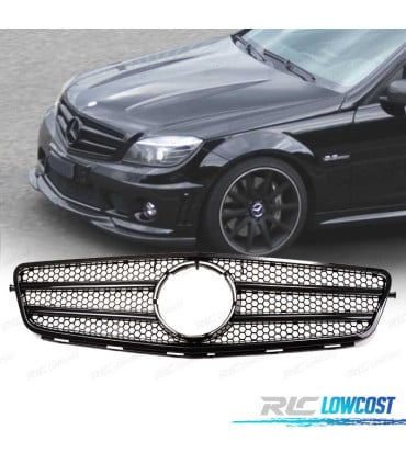 PARRILLA MERCEDES W204 07-11 LOOK AMG NEGRO BRILLO