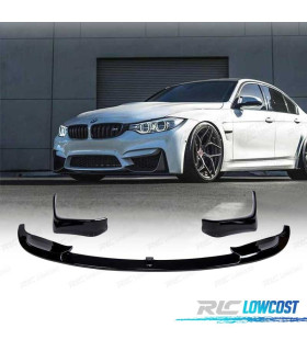 SPOILER LIP BMW F80 M3 F82 F83 M4 LOOK M PERFORMANCE NEGRO BRILLO
