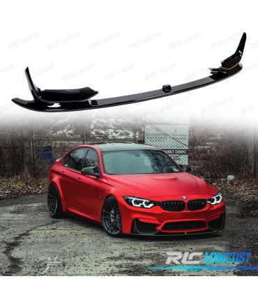 SPOILER LIP BMW F80 M3 F82 F83 M4 LOOK M PERFORMANCE NEGRO BRILLO