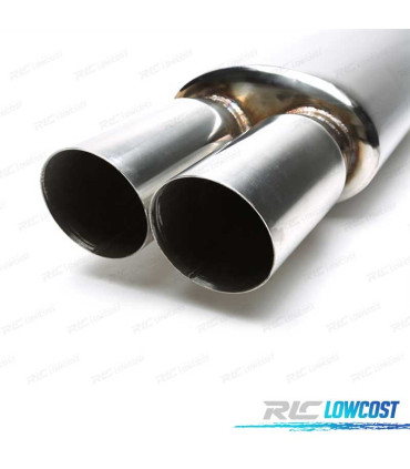 ESCAPE UNIVERSAL ACERO INOX SALIDA DOBLE