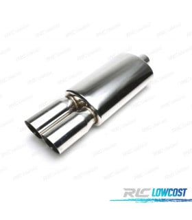 ESCAPE UNIVERSAL ACERO INOX SALIDA DOBLE