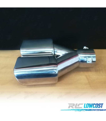 COLA ESCAPE DOBLE RECTANGULAR ACERO INOX