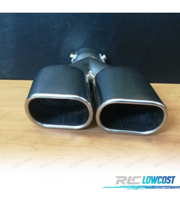 COLA ESCAPE DOBLE RECTANGULAR ACERO INOX