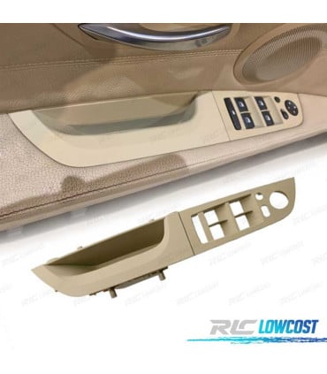 MOLDURA BOTONERA DOBLE PANEL DE PUERTA BMW SERIE 3 E90 E91 05-12 BEIGE
