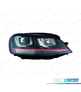 FAROS XENON PARA VOLKSWAGEN VW GOLF VII GTI GTD 12-17 FONDO NEGRO