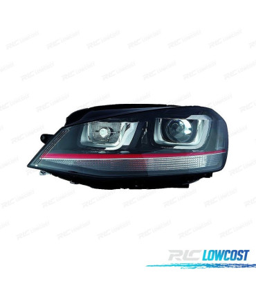 FAROS XENON PARA VOLKSWAGEN VW GOLF VII GTI GTD 12-17 FONDO NEGRO